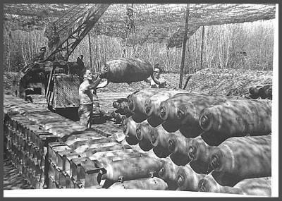 Munitions in Honeypot wood, South of field.
